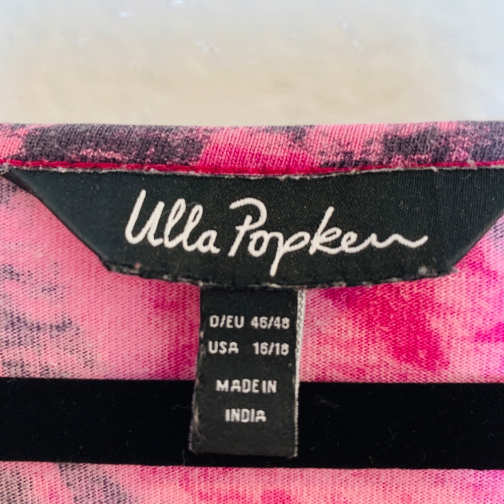 Ulla Popken Tunic Top Womens USA Size 16/18 Artsy Lagenlook Paisley Cotton - Picture 3 of 12
